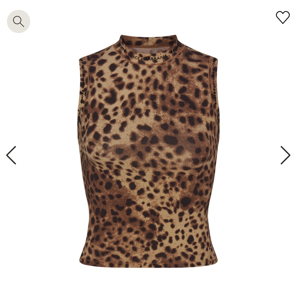 Dolce & Gabbana x Skims COTTON JERSEY MOCK NECK TANK size M